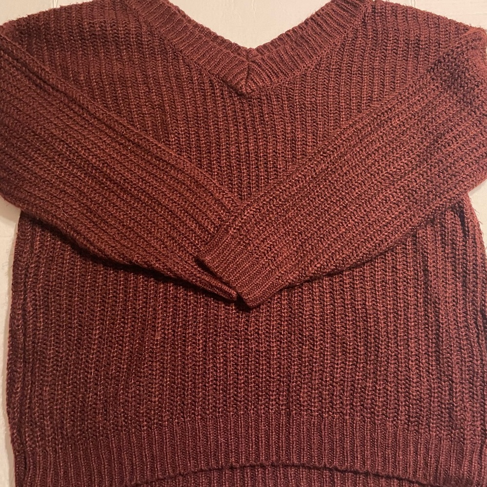 Oversized knit sweater.